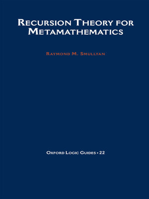 cover image of Recursion Theory for Metamathematics